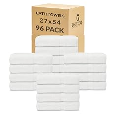 GOLD TEXTILES Premium Bath Towel Set Pack of 96 27 x 54 100 Ring-Spun Cotton Towels for Hotel