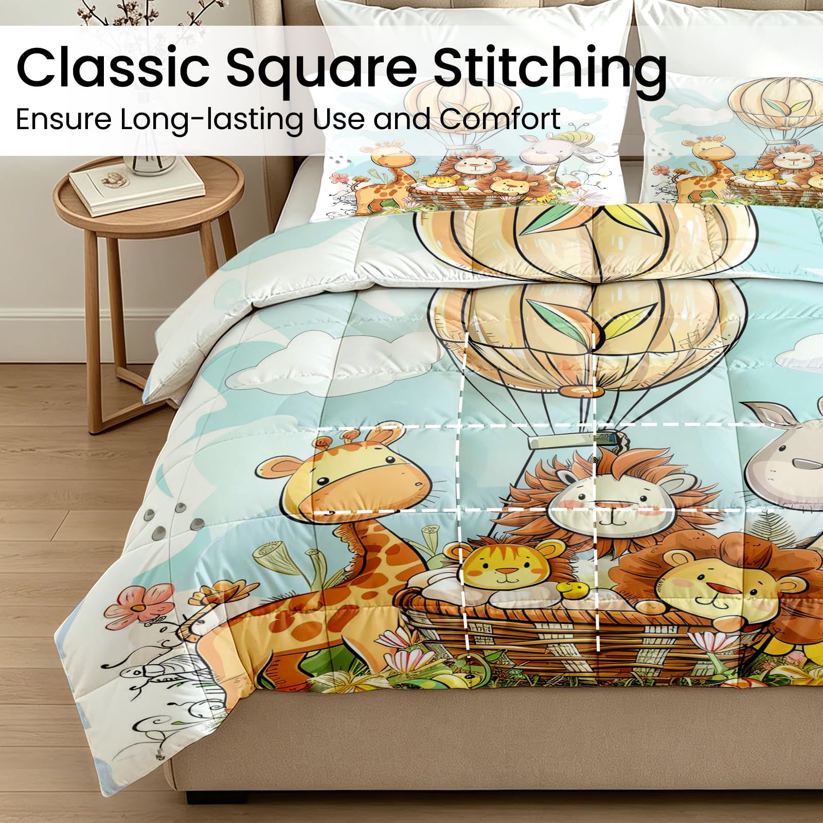 Generisch Bettdecke Ohne Bezug Sommer Safari-Tiere Bettdecke 155x220cm
