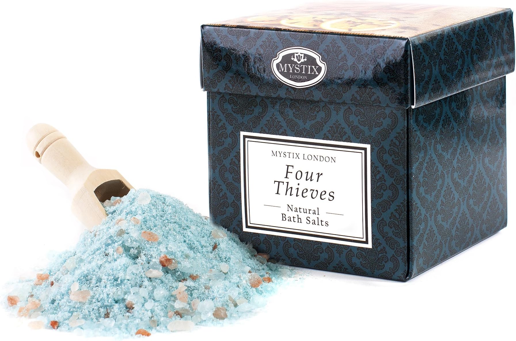 MystixLondon | Four Thieves - 100% Natural Bath Salts | A Medley of Epsom, Dead Sea Mineral and Himalayan Pink Salts | Perfect as a Gift | Handmade in UK