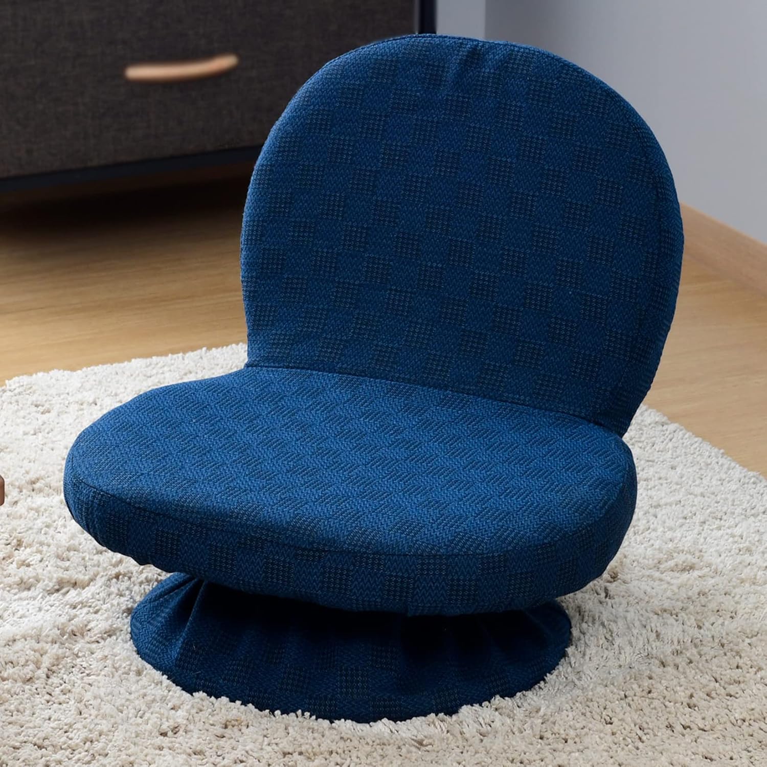 Yamazen Modern Navy Kotatsu Chair, 360-Degree Rotation, Foldable, Ready to Use, Adult, Indoor, 198 lbs Max Weight, 4 kg Item Weight, 18.1 x 19.1 x 18.9 inches, Urethane Foam & Steel, Relax