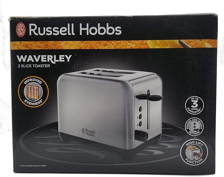 Russell Hobss Waverley 2 Slice Toaster with Polished Accents. Amazon.co.uk