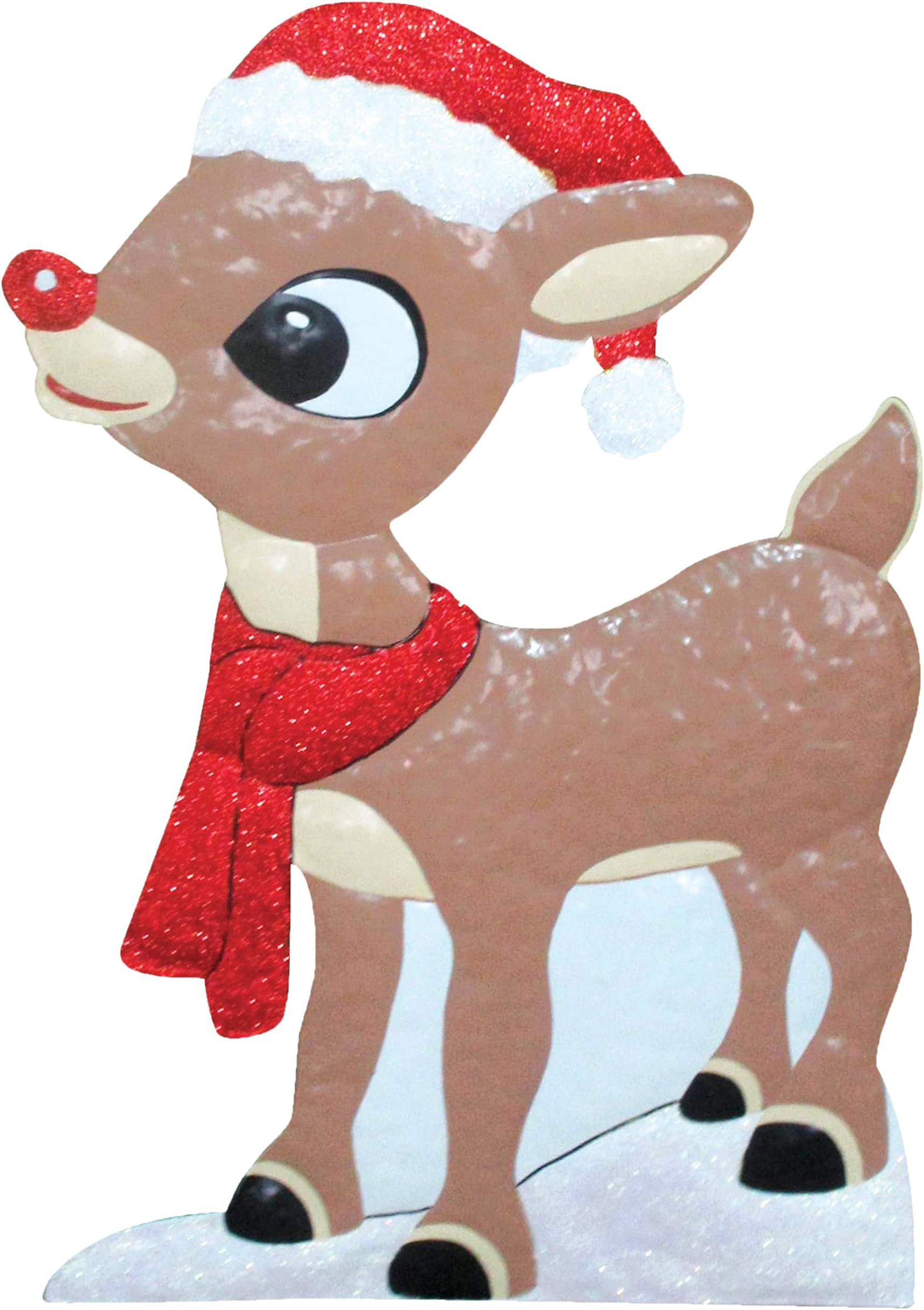 Product Works 24-Inch Rudolph the Red-Nosed Reindeer Metal Christmas Decoration