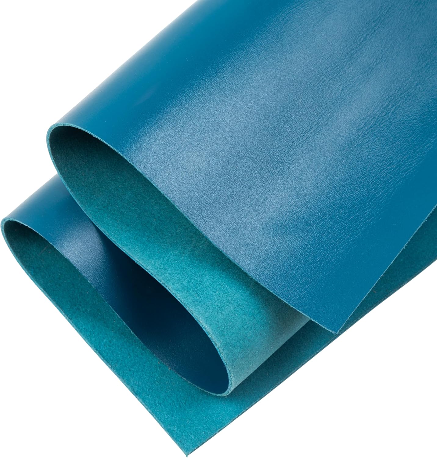 Shkira 12''X24'' Tooling Leather Square - 2.0MM Light Aqua Blue Sheets for Crafts - Leather Sheets for Crafts Tooling Sewing Hobby - Thick Cowhide Pieces - Fabric for Crafting