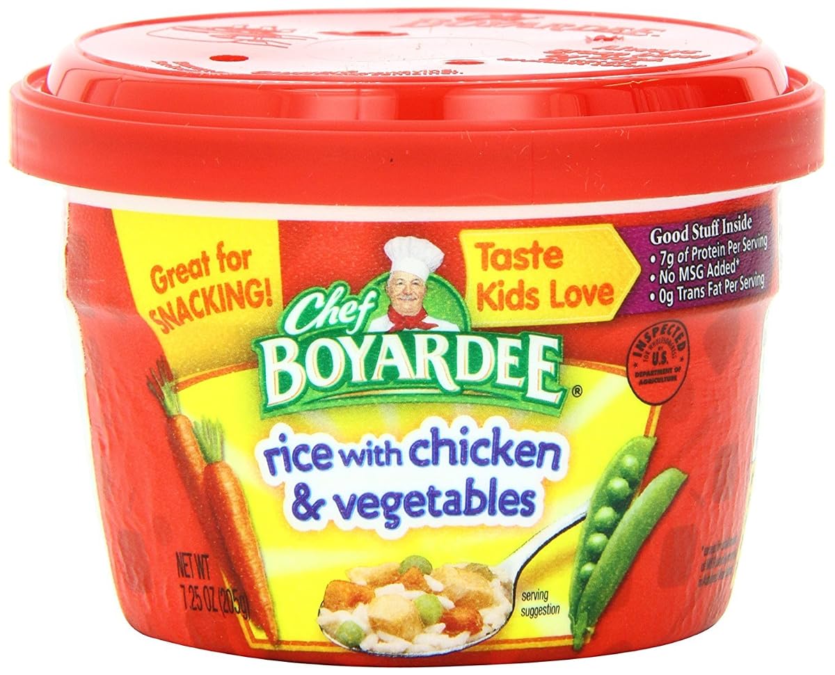 Chef Boyardee Rice with Chicken and Vegetables, Microwave Food