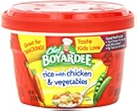 Rice with Chicken and Vegetables, Microwave Food, 7.5 OZ Microwaveable Bowl (12 Bowls)