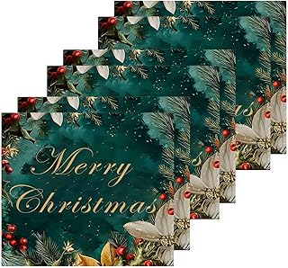 ALAZA Green Christmas Circle Towels Cotton Wa...