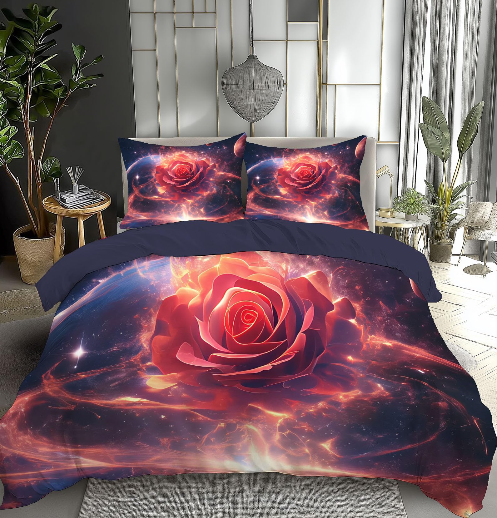 Housse de couette 140x200 microfibre respirante violette et parure lit adulte