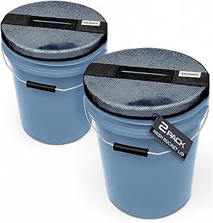 GALVANOX Mesh Lid for 5 Gallon Bucket, Compatible with Loadout Buckets - Boat Trash Can Cover for Fishing and Boating