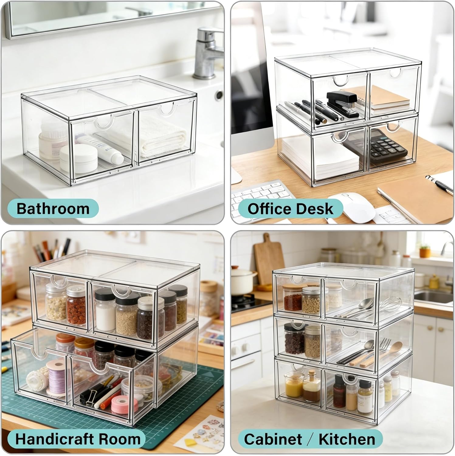 Stackable Storage(4 Drawers)&6 Drawers