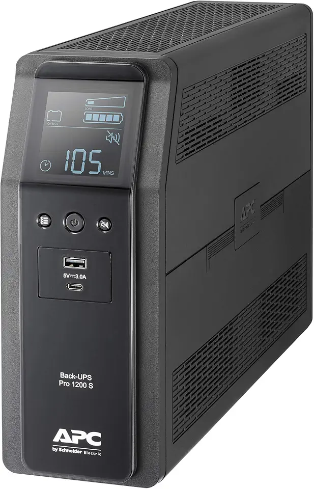 APC BR1200SI 1200VA Sinewave Back UPS Pro BR, 8 Outlets, AVR, LCD Interface