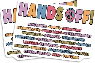 Political Magnets - Hands Off - Activist - Social Justice - Protest - Equality - Advocacy - Durable Material For Car Truck Toolbox Any Metal Surface - EPLM0008