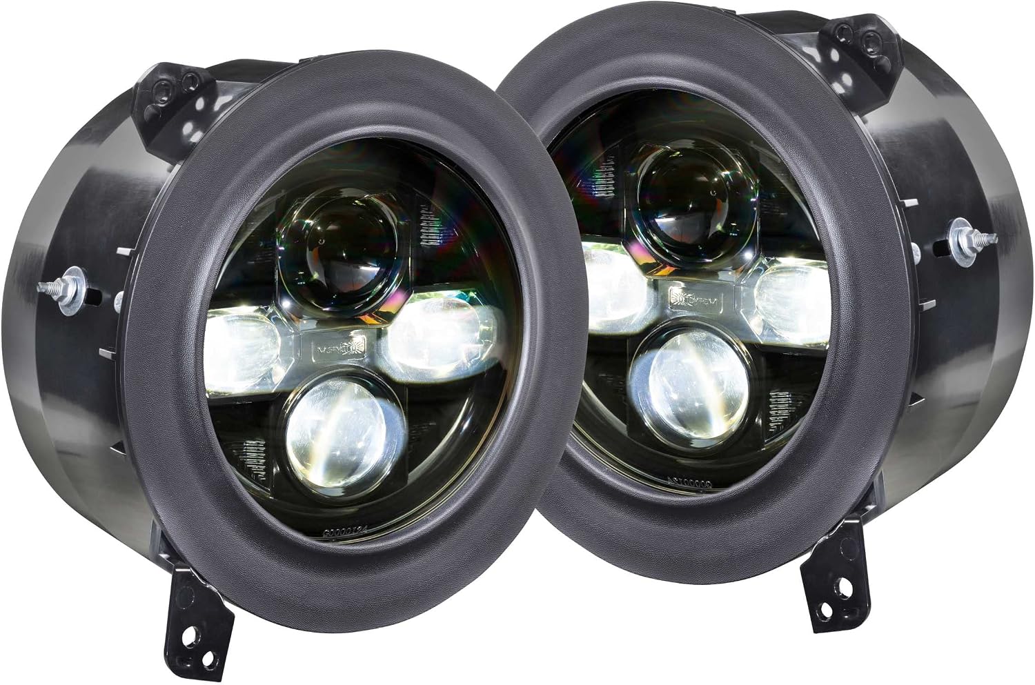 Morimoto Sealed7 2.0 LED Headlight Housing, Fits Jeep Wrangler JL & Gladiator, Full LED Housing Replacement, Flicker & Error Free, Plug and Play Assembly, DOT Approved, Ultra Bright Upgrade (1x LF518)