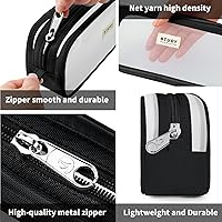 Vista 4 de KALIDI Estuche para lápices de malla cuadriculada de gran capacidad, estuche grande para lápices con cremallera, bolsa de lápices simple, bolsa