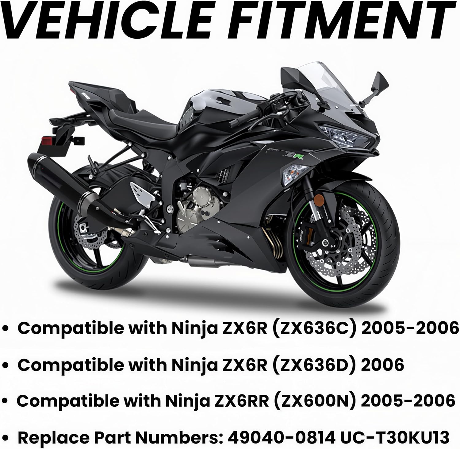 49040-0814 Fuel Pump Assembly w/Oil Filter Compatible with Kawasaki Ninja ZX-6R / ZX-6RR 2005 2006 Replace UC-T30KU13 490400814