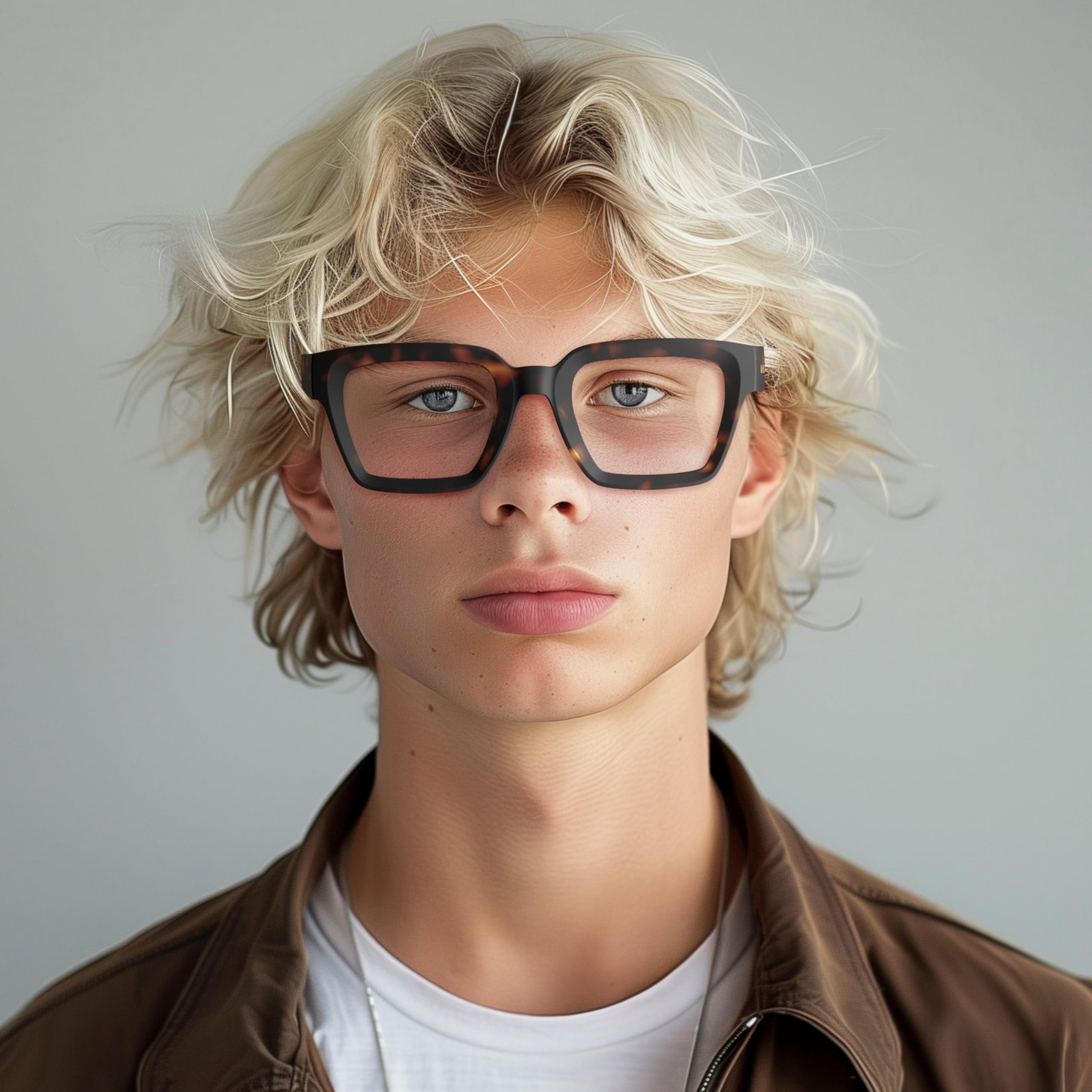 LONDON MOLE® Phoenix large oversized reading glasses, Rubberised Tortoiseshell, 51 mm - Image 4