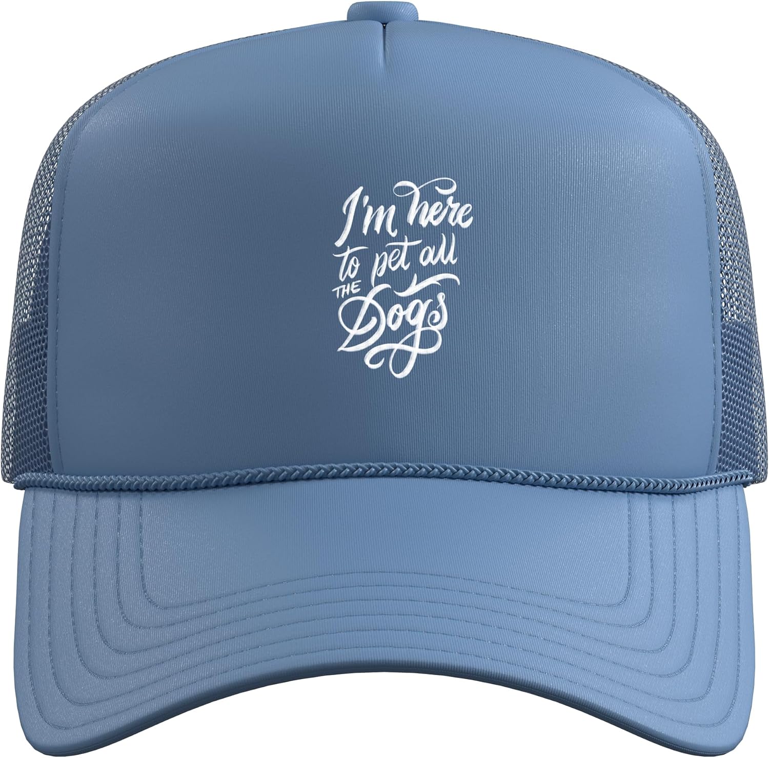 I'm Just Here to Pet All the Dogs Pet Dog Lover Trucker Hat with Adjustable Mesh Back image 2