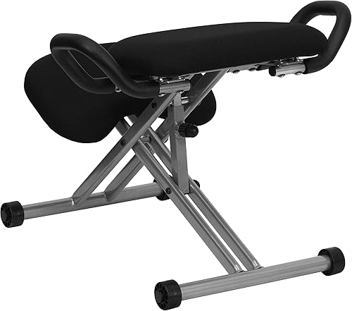 Miniatura 5 de Flash Furniture Tatum - Silla de oficina ergonómica con asas en tela negra