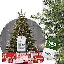 LED Christmas Tree 210 cm with 550 Lights & Bag - Artificial Christmas Tree with Lighting, Metal Base & Durable Storage - Artificial Christmas Tree Like Real