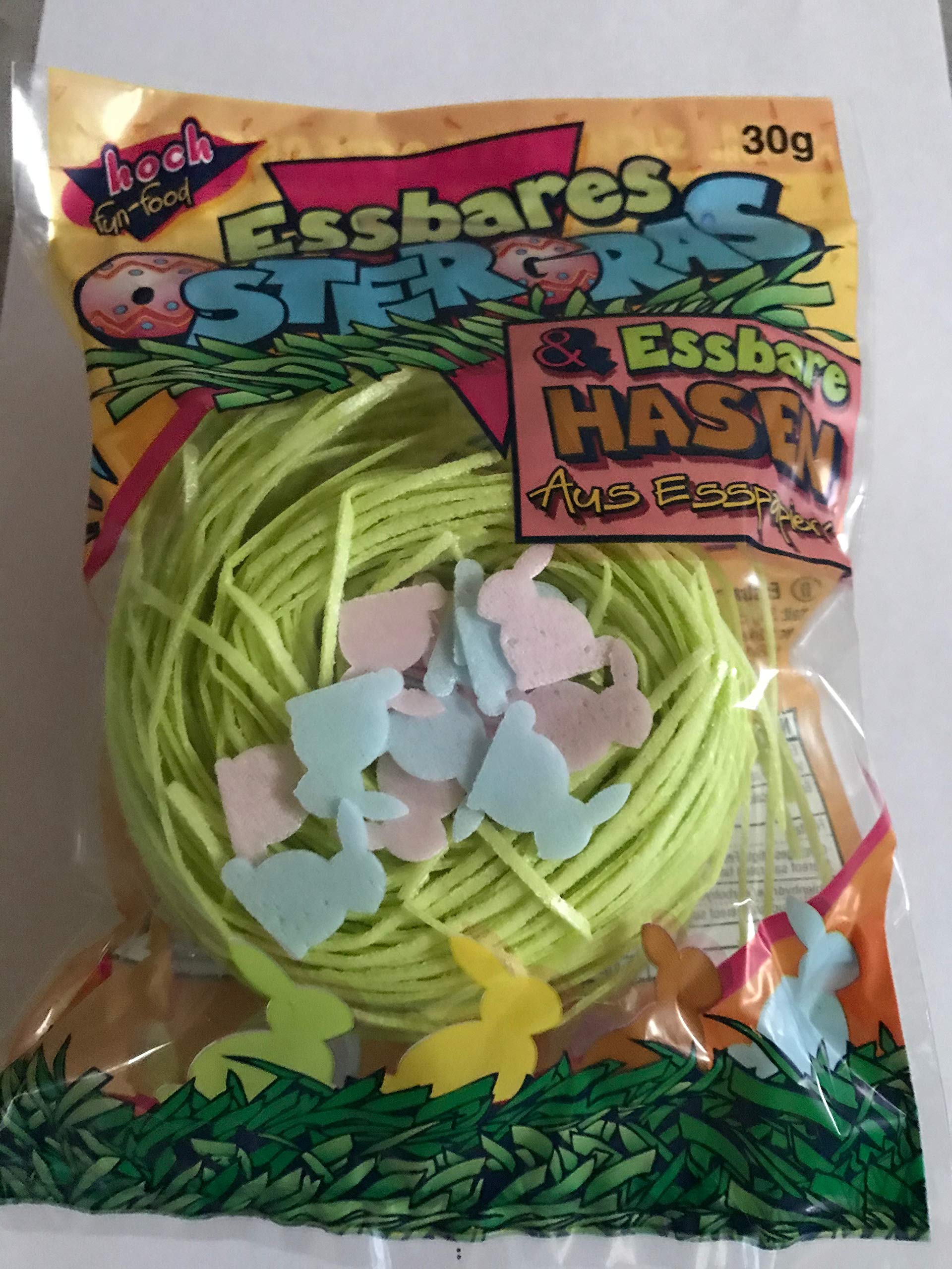 Essbares Ostergras (gruen mit Osterhasen)