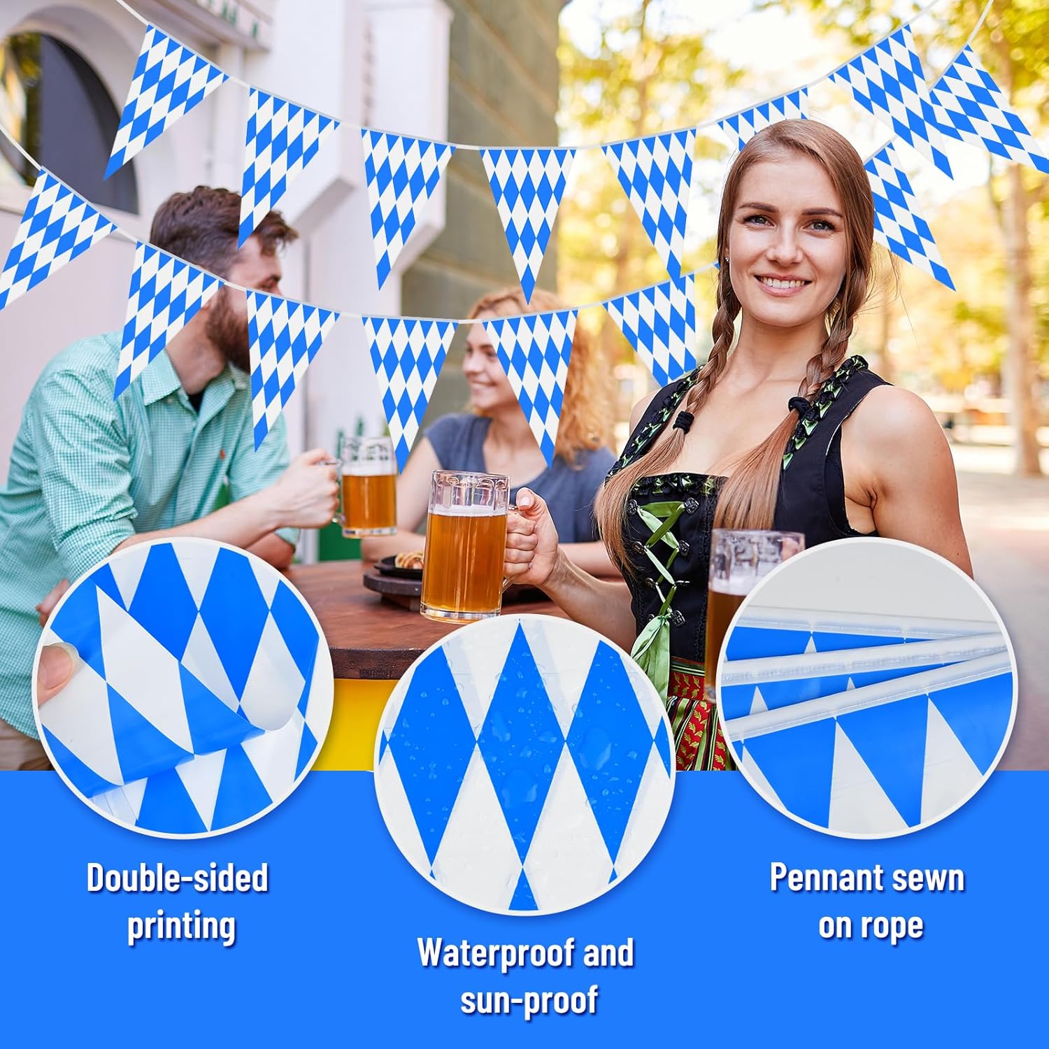 Oktoberfest zászlófüzér telepítési lehetőségek