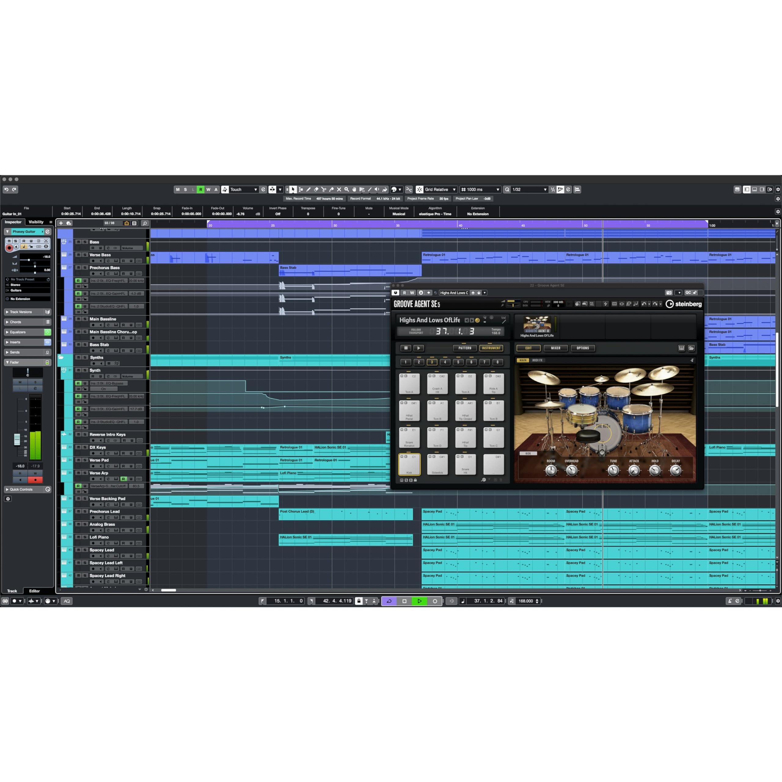 Steinberg Cubase Elements 13 séquenceur audio MIDI, logiciel d'enregistrement pour les applications de studio ou l'enregistrement à domicile (performances optimisés