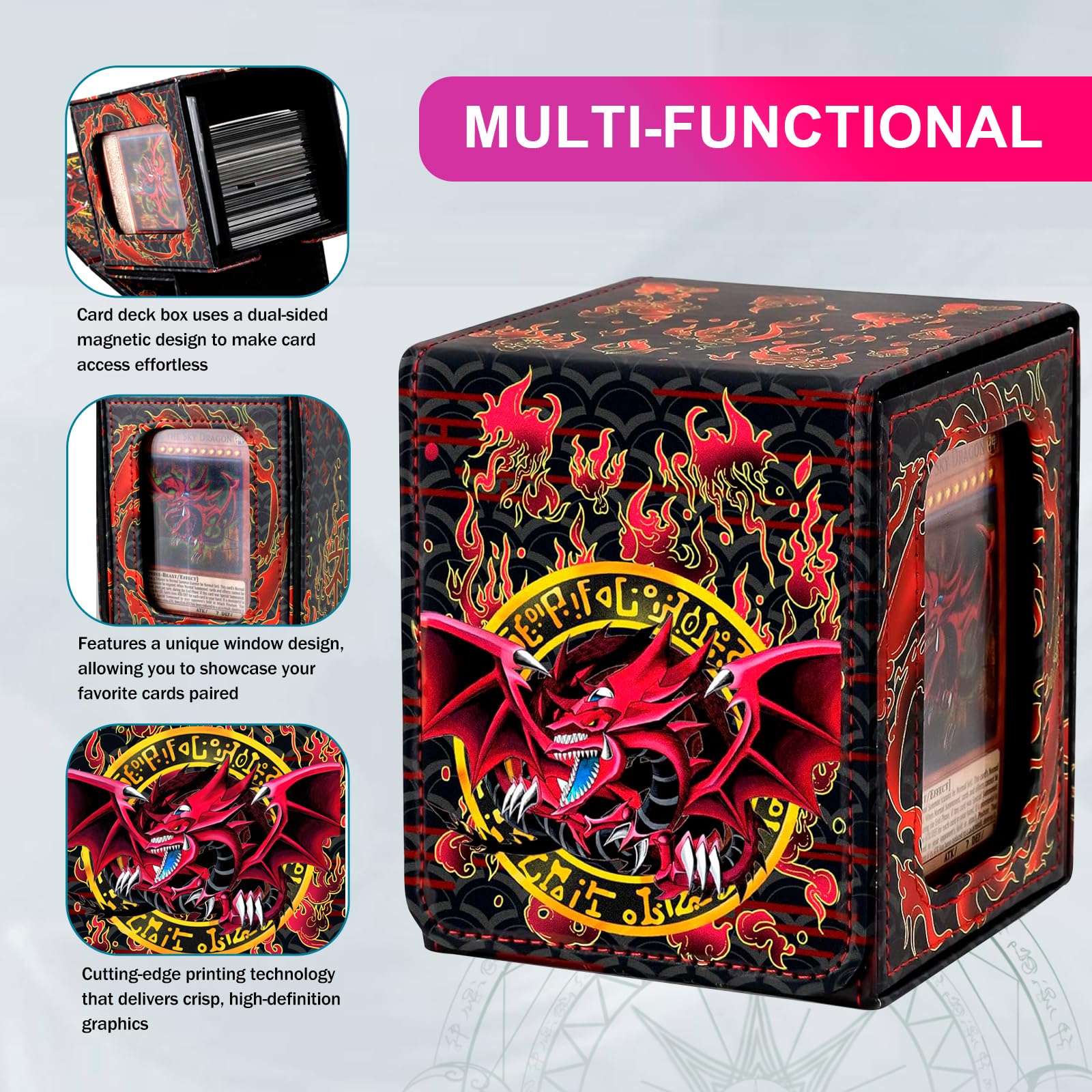 Amazon.com: sabermaster Card Deck Box for YGO MTG Deck Box 110+