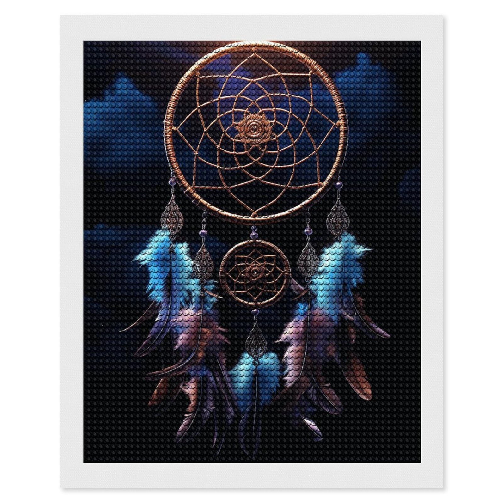 FekiLoot Dream Catcher Diamond Art Kits for Adults, 5D Aurora Diamond Painting Kits for Beginners DIY Full Drill Dots Gem Art Paint Crafts for Home Wall Decor 16"x20"