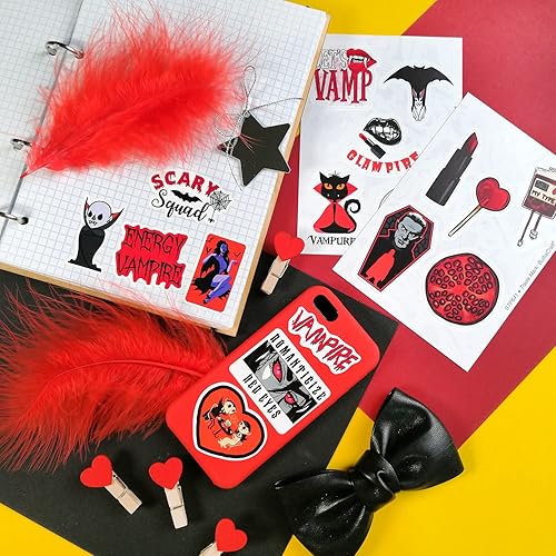 Miniatura 8 de BulbaCraft 100 calcomanías de vampiro, regalos de vampiro, regalos para mujeres y hombres
