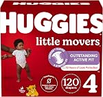 Disposable Baby Diapers Size 5 - Huggies Little Movers, 104ct, Mega Colossal Pack