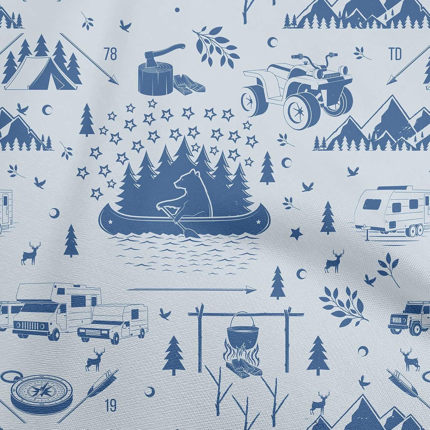 oneOone Viscose Chiffon Light Gray Fabric Camping DIY Clothing Quilting Fabric Print Fabric By Yard 42 Inch Wide
