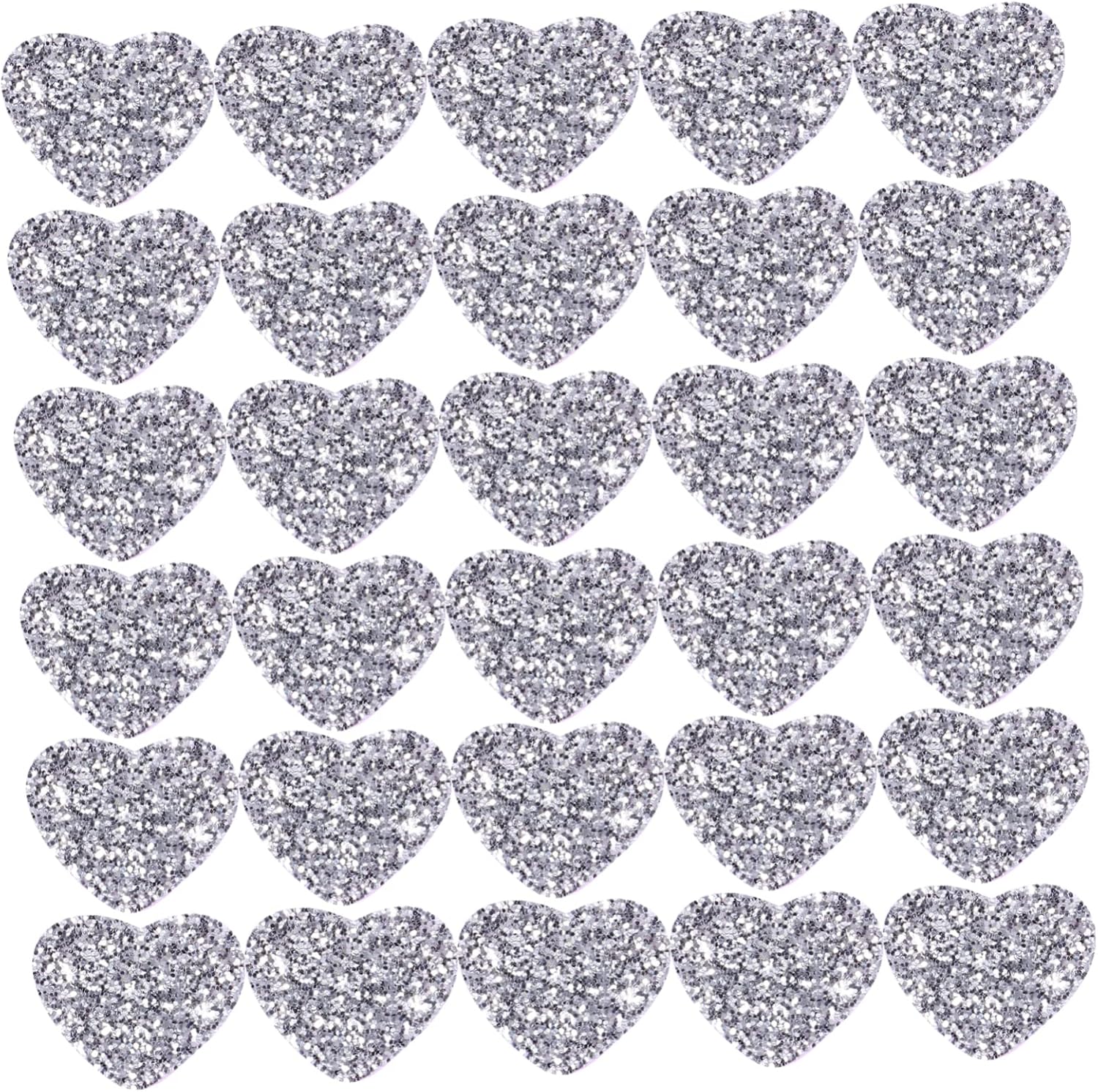 EXCEART 200pcs Heart Shape Sequin Patches for Jewelry Crafts Shiny Decorative Supplies for Handmade Accessories Glitter Embellishments for Necklaces and Bracelets