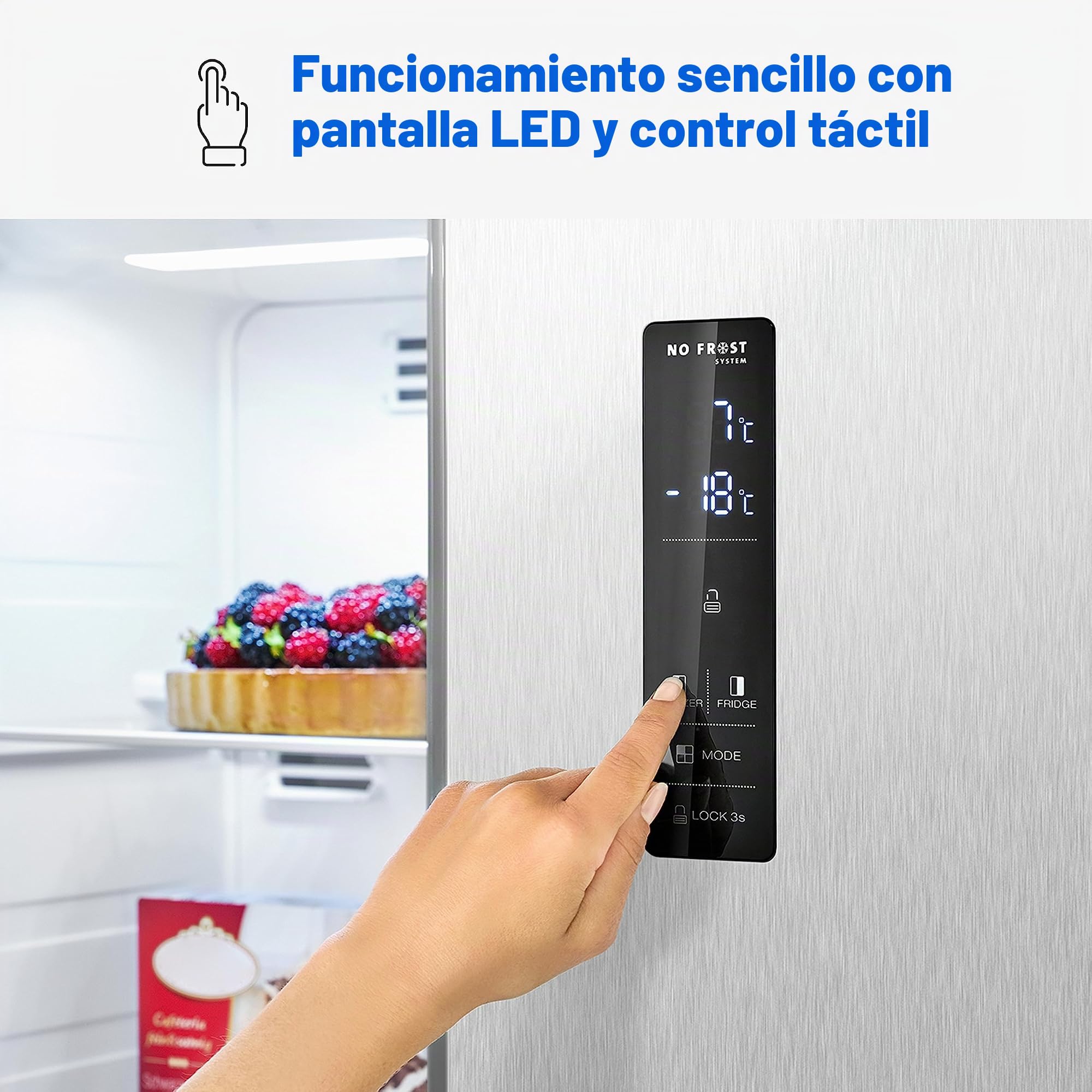 Bomann® Side by Side Cool Freezer Combination, No Frost, 442 L Capacity, Fridge with MultiAirflow Technology, Consumption 287 kWh per Year, SBS 7344 inox