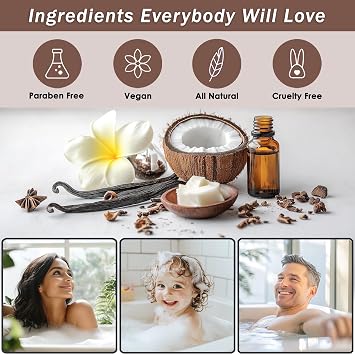Aqua Elegante Spa Gift Basket - Luxury Bath Set with Body Wash, Bubble Bath, Lotion, Salts, Scrub, Spray, Shower Puff, Towel, Gifts for Women, Mom, Wife, Her - Coconut & Vanilla