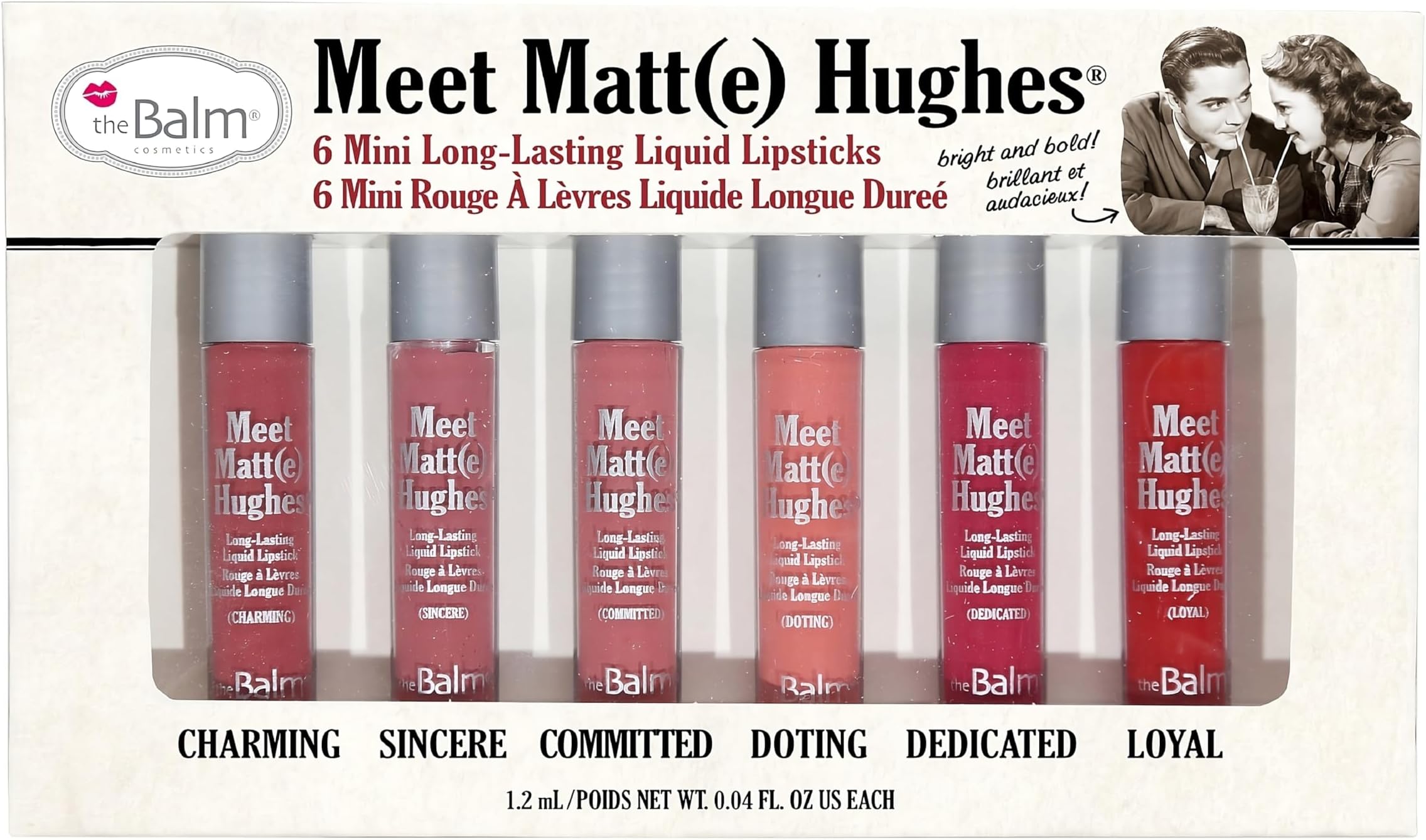 TheBalm Meet Matt(e) Hughes 6 Mini Long Lasting Liquid Lipsticks Kit - Vol.1 6x1.2ml/0.04oz