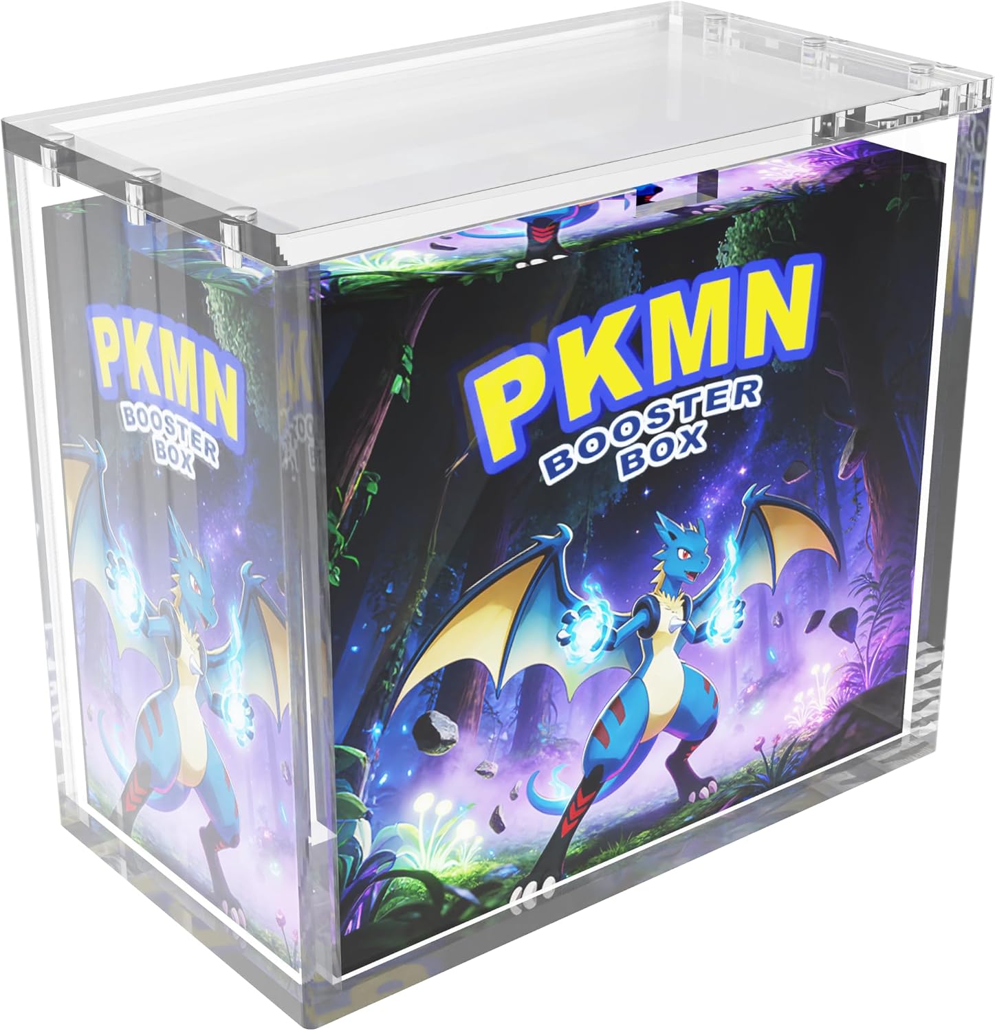 Amazon.com: PKMN Booster Box Acrylic Case - 8mm+5mm Thickness Crystal ...