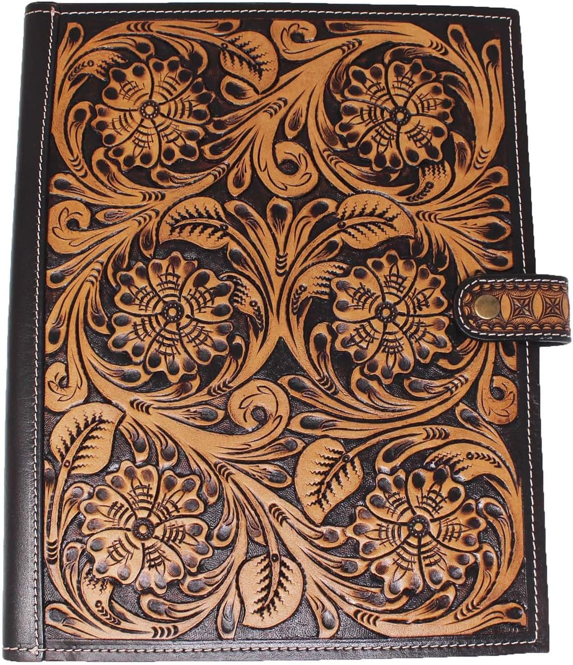 CHALLENGER Men Women Western Style Tooled Embossing Bible Leather Cover case 15FK02