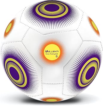 Millenti Soccer Balls - Soccer Ball with High-Visibility, Easy-to-Track Designs