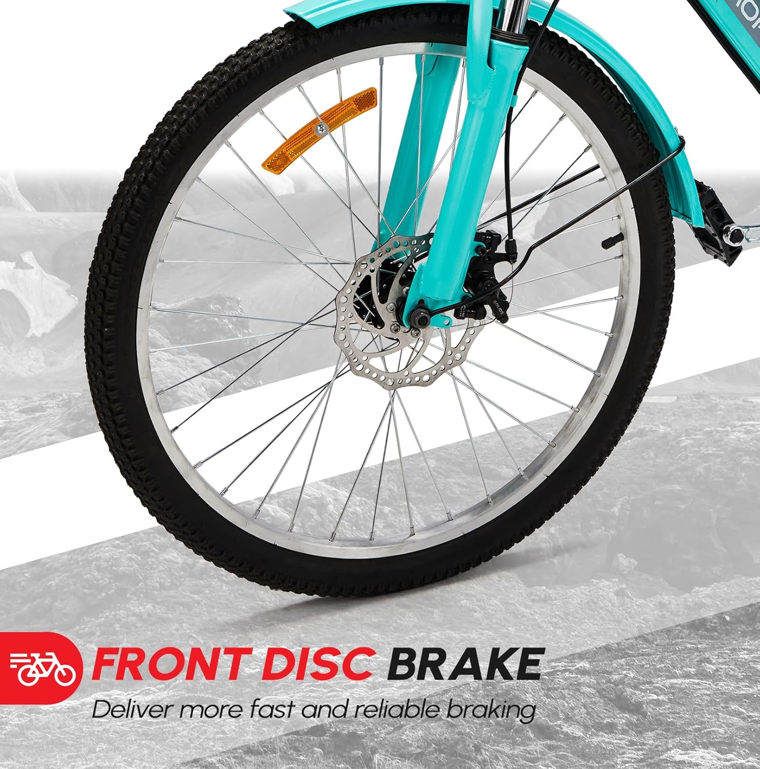 PEXMOR Adult Mountain Tricycle 7-Speed, 3 Wheel Bikes Tricycle for Adults w/Large Basket & Disc Brake, 24/26 Inch Adult Trike Cruiser Bike for Women/Men/Seniors Shopping/Recreation/Picnic