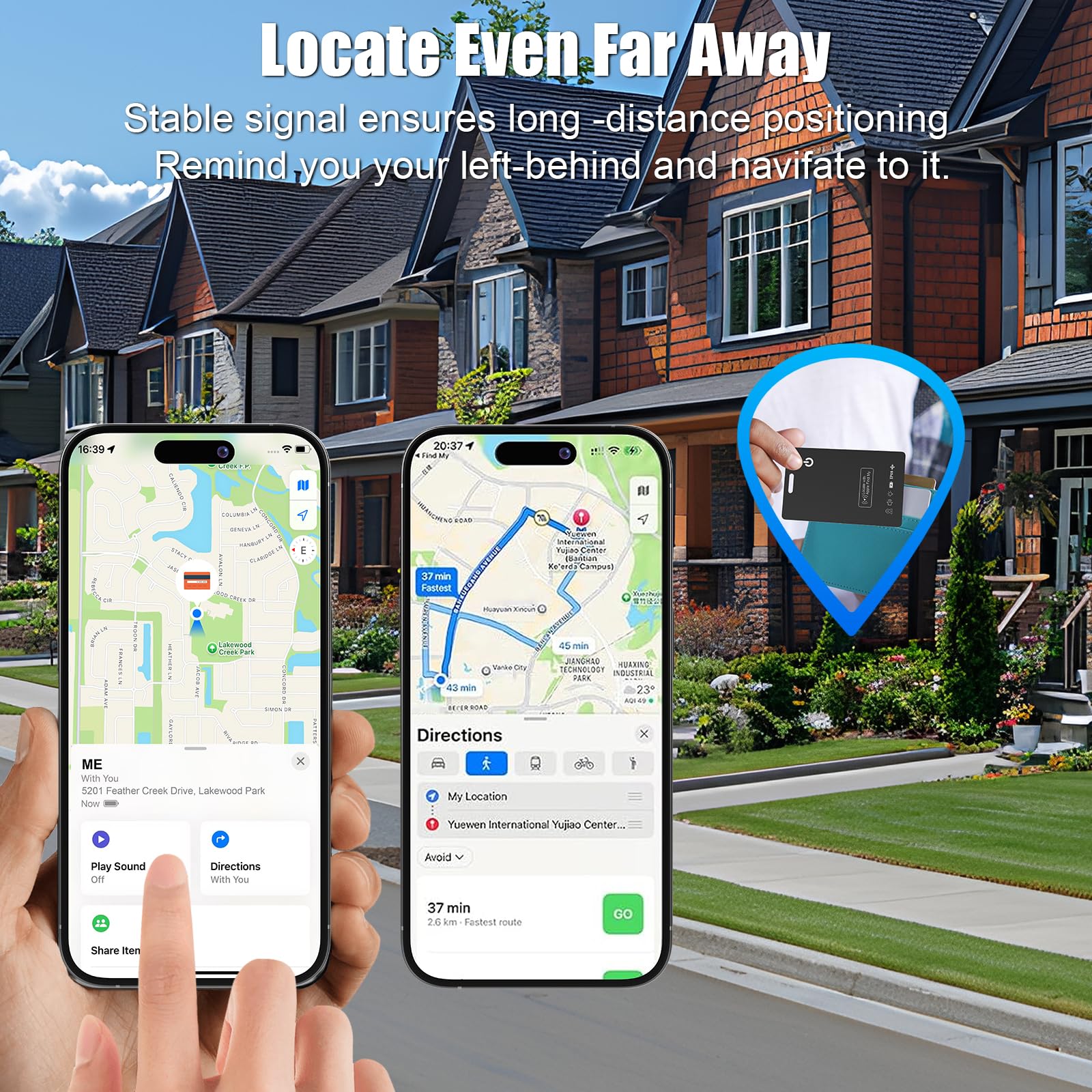 Scheda di tracciamento del portafoglio, Bluetooth Tracker Smart Finder per Apple Find My[certificato MFi], cercatore di carte iPhone ricaricabile IP68 impermeabile 0,2 cm sottile chiavi localizzatore