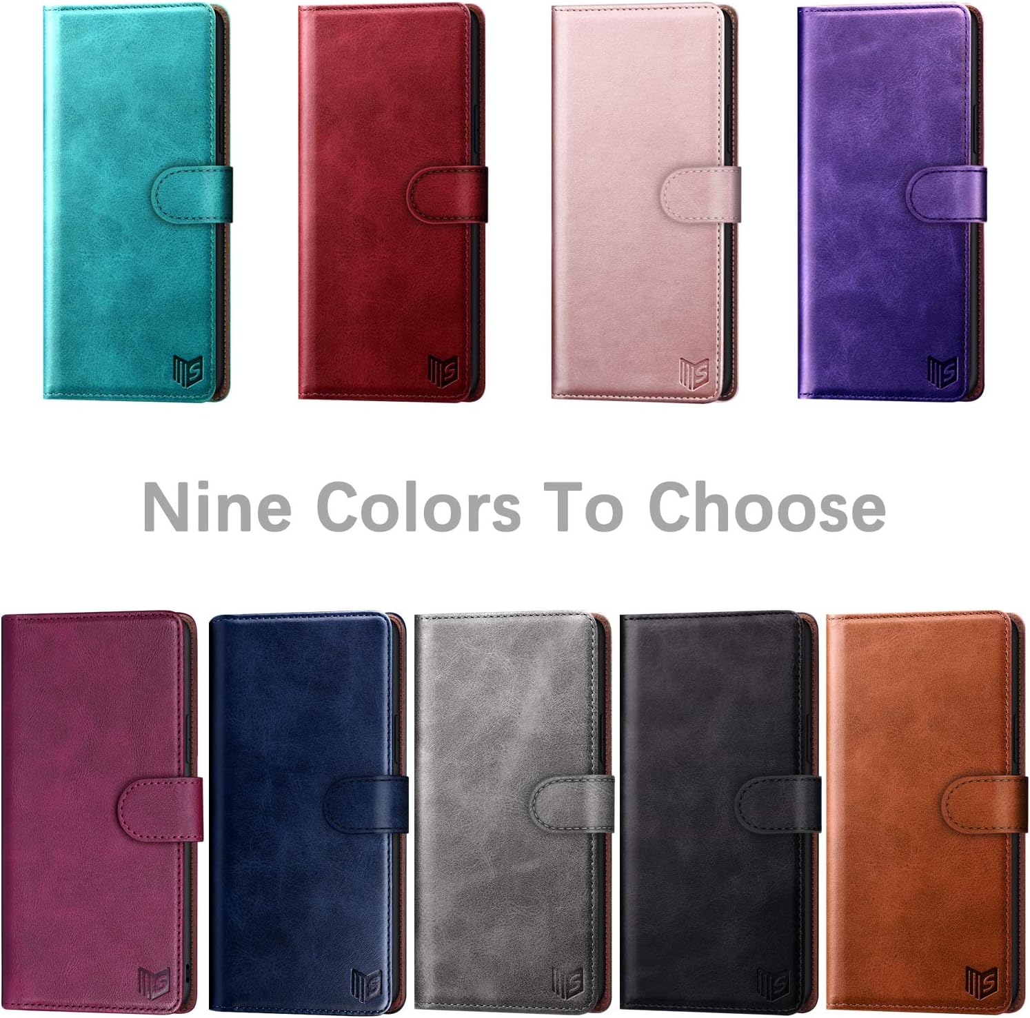 SUANPOT for Samsung Galaxy A51 5G (Non 4G Version) with RFID Blocking Leather Wallet case Credit Card Holder, Flip Folio Book Phone case Shockproof Cover Women Men for Samsung A51 case Wallet Black