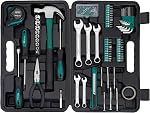 CARTMAN 148Piece Tool Set General Household Hand Tool Kit with Plastic Toolbox Storage Case Blue