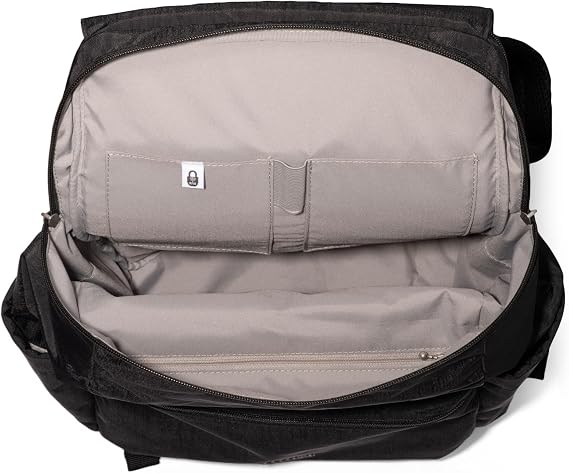 Baggallini Flap Laptop Backpack - 15x11 Lightweight Work Travel Bag w/Luggage Sleeve & RFID