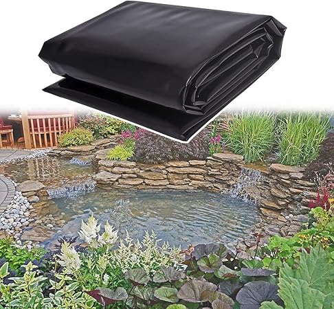 Image MMCUBE Black Pond Liner Garden Pond Liners, Garden Pool Membrane, for Waterfall, Pond and Fish Ponds, UV-Resistant, Tear-Proof (Color : 0.3MM Thick, Size : 8x9m/26x29.5ft) Image MMCUBE Black Pond Liner Garden Pond Liners, Garden Pool Membrane, for Waterfall, Pond and Fish Ponds, UV-Resistant, Tear-Proof (Color : 0.3MM Thick, Size : 8x9m/26x29.5ft)