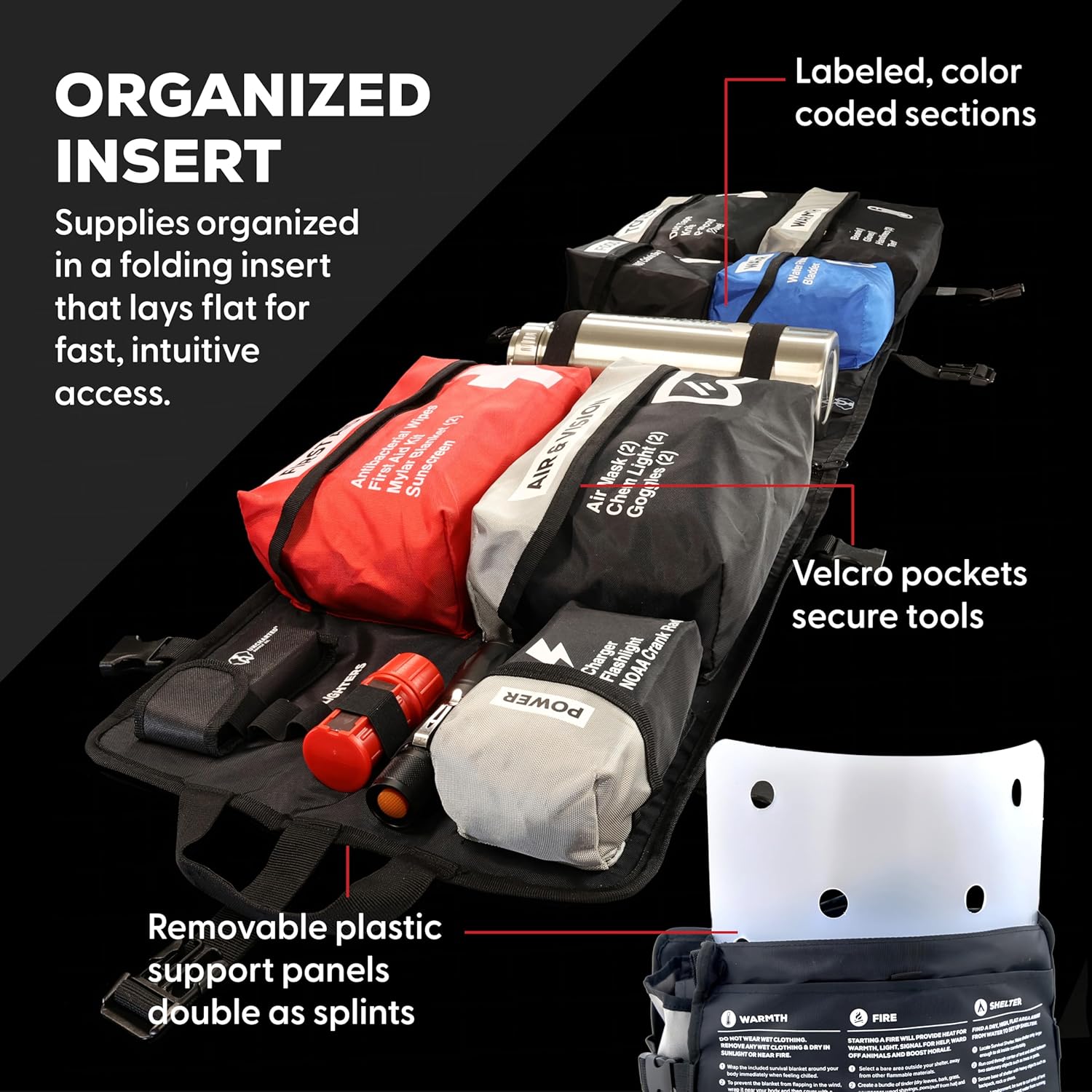 Uncharted Supply Co. The SEVENTY2® Pro 2-Person Survival System – 72 Hour Emergency Preparedness Kit with 60+ Tools for Home, Car, Camping, and Disaster Readiness – Durable Waterproof Go Bag - Image 3