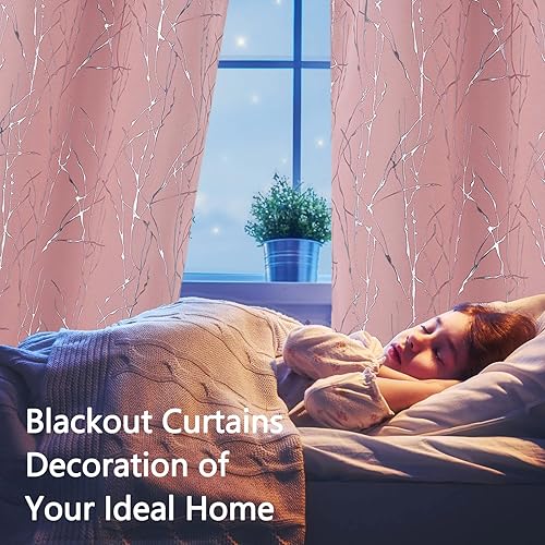 Miniatura 2 de Tony's collection Paneles de cortina cortos para oscurecer la habitación, cortinas funcionales con aislamiento térmico de goma impresa, para