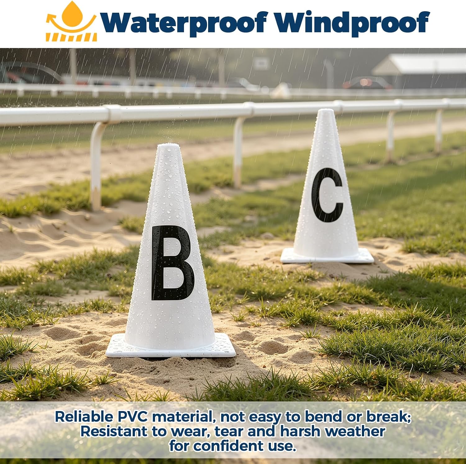 Dressage Cones,8Pcs Dressage Letters for Equestrian Athletes and Events | Training Cones Dressage | Competition Dressage Markers | Ideal for Equestrian Arena Practice | Includes A,B,C,E,F,H,K,M