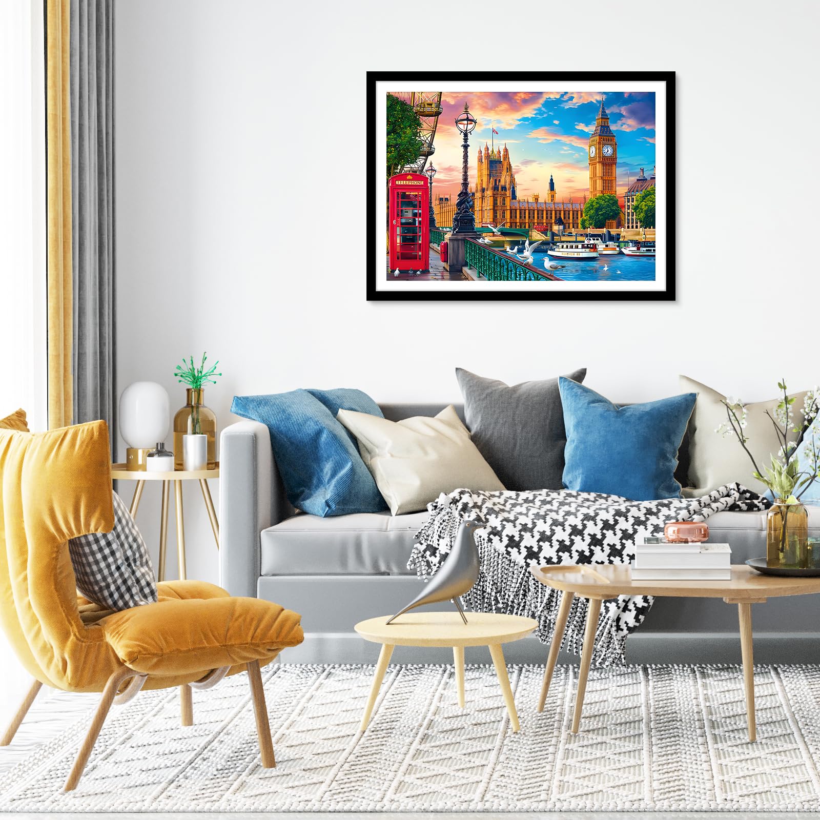 QENSPE 5D Diamond Painting Kit Torre Elisabetta - 30x40cm, Tela Impermeabile, Diamanti Rotondi, Per Adulti E Principianti