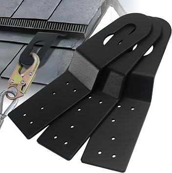 Roof Safety Anchor, Permanent Roof Anchors for Wood Roofs, Use With Roofing Harness, Safety Ropes, Other Roof Safety Equipment 3 Pack