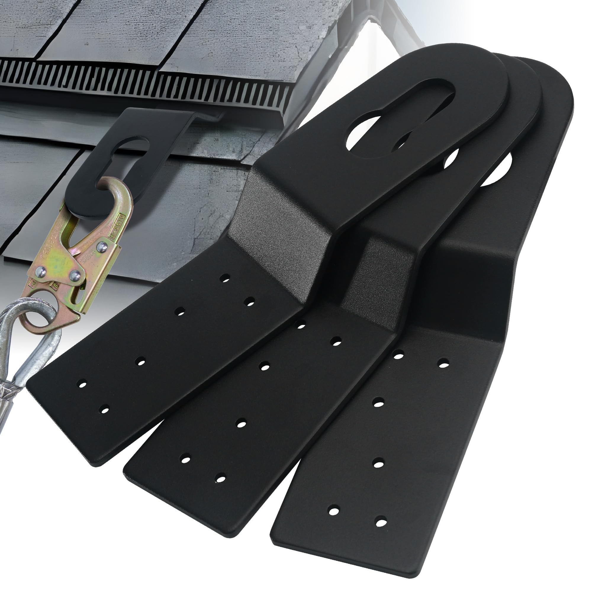Roof Safety Anchor, Permanent Roof Anchors for Wood Roofs, Use With Roofing Harness, Safety Ropes, Other Roof Safety Equipment (3 Pack)