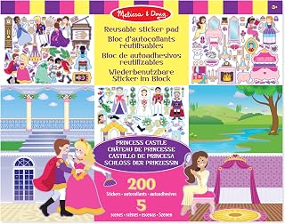Melissa & Doug Reusable Sticker Pad: Princess Castle - 200+ Stickers and 5 Scenes